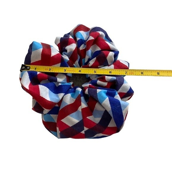 Hair Scrunchie. Multicolor. XL. 4th Of July. Patriotic. America. Holiday. Cute - Picture 14 of 14